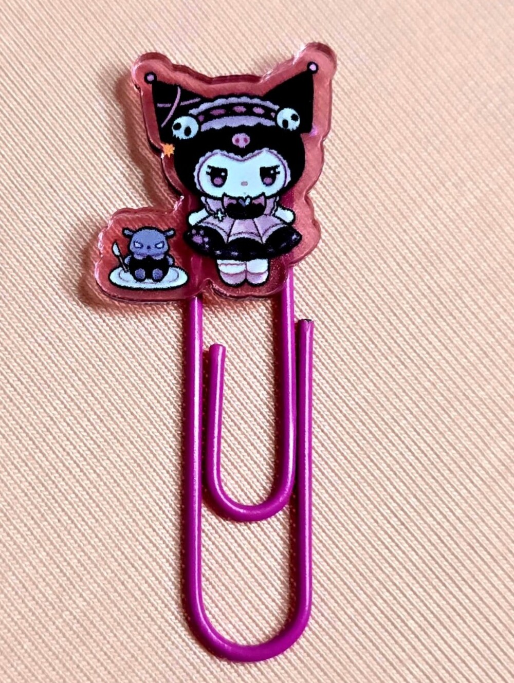 Kuromi Decorated Pink Paper Clips Metal Clip Set Of 6 - Picture 9 of 9